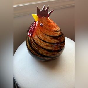 Vintage Murano style art Glass Rooster